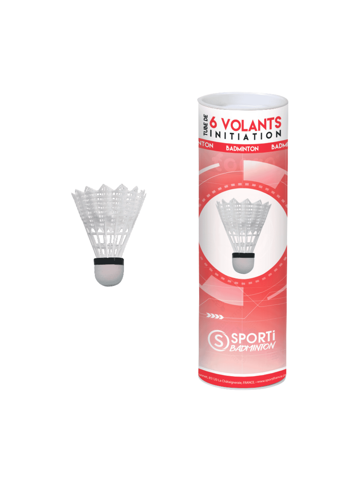 SPORTI TUBE OF 6 FOAM BASE SHUTTLECOCKS FOR INTRODUCTION