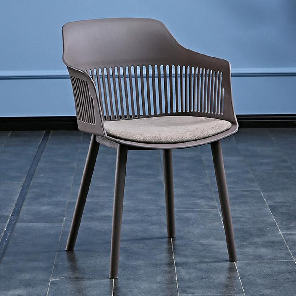 Cool Gift, Hollow Back Plastic Arm Chair for Kitchen, Dining, Living Room, Available in Different Colors