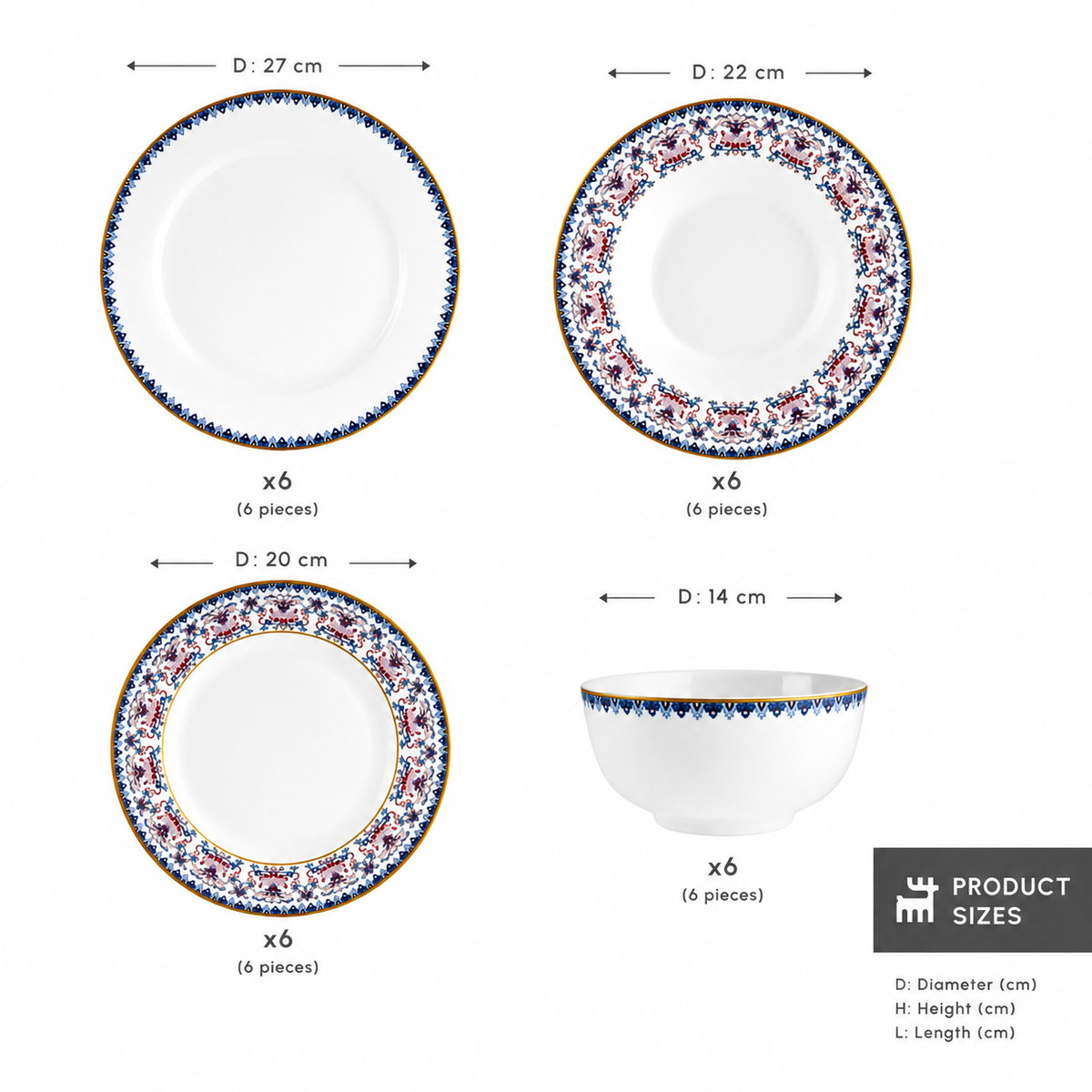 Karaca Forever Bone Melen 24-Piece Dinner Set for 6 People, 8683650361831