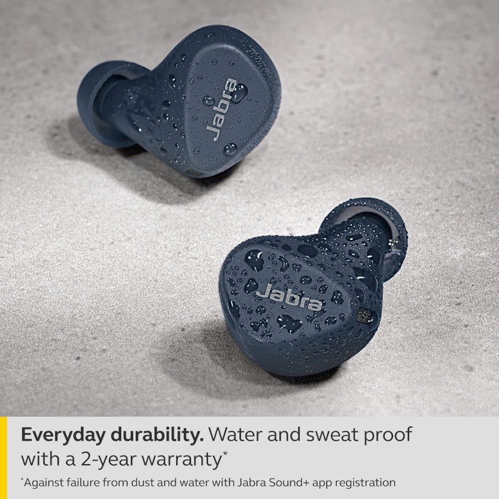 Jabra, Elite 4 Active Navy True Wireless Earbuds With Active Noise Cancellation