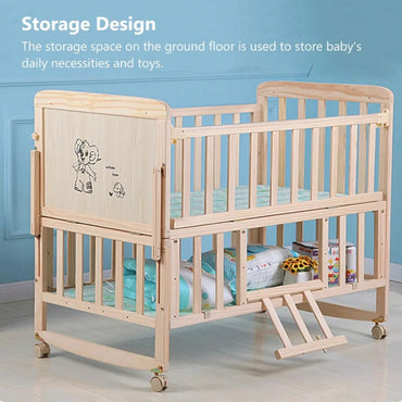 Wooden Baby Crib, Available in Different Colors