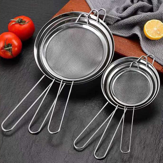 Cool Gift, Premium Fine Mesh Strainers Stainless Steel Set of 3 Kitchen Sieves, Available in Different Sizes