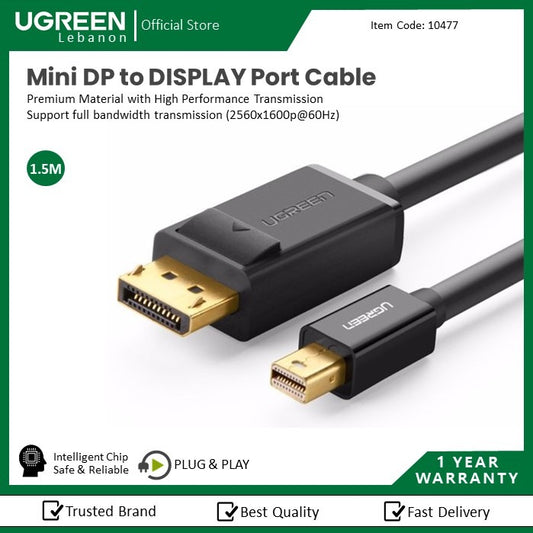 Ugreen, Mini Dp To Display Port Cable Ugreen Md105 - 10477