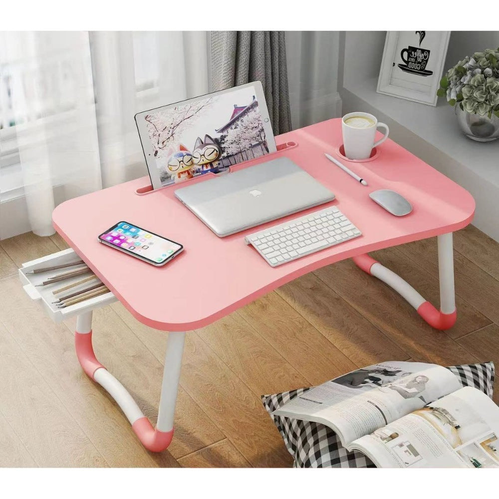 Mascube, Laptop Table Stand For Bed&Sofa Wood For Bed 40X60Cm #Cptb07-03 Pink