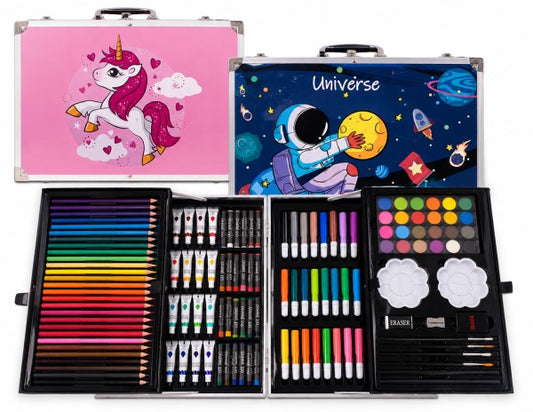 Sundy, Kids Art Set 145Pc Aluminum Case Space Designs #145ART.
