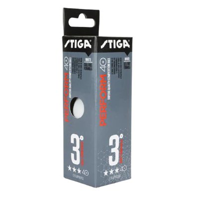 Stiga, Perform 40+ 3-Pack Table Tennis Balls White