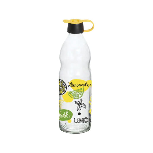 Herevin, Decorated Water Bottle 1Lt Yellow Lemonade, 111655-002