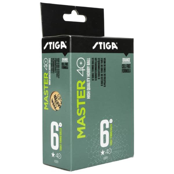 Stiga, Master Cups 40 + 6 Pack Table Tennis Balls Orange