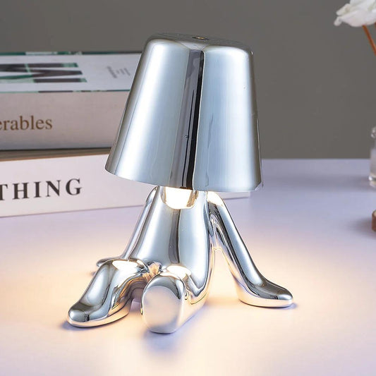 Thinker Silver LED Table Lamp with Touch Control, 3 Light Modes, SK1951428D