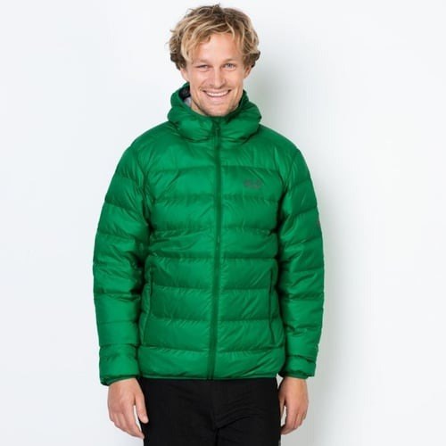 Jack Wolfskin, Men Water Repellent Helium Winter Hiking Trekking Down Softshell Jacket Forest Green, Available in Different Sizes