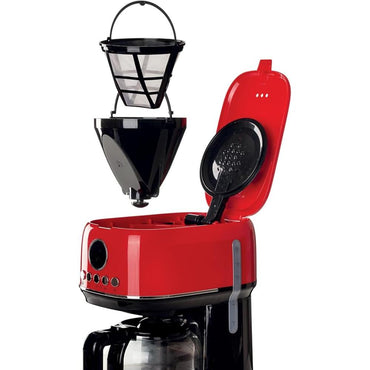 Ariete Moderna Drip Coffee, 900W, LCD Panel, Red, 1396/00