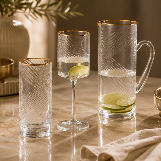 Karaca Ares 25-Piece Glass & Carafe Premium Set, 153.09.01.2432