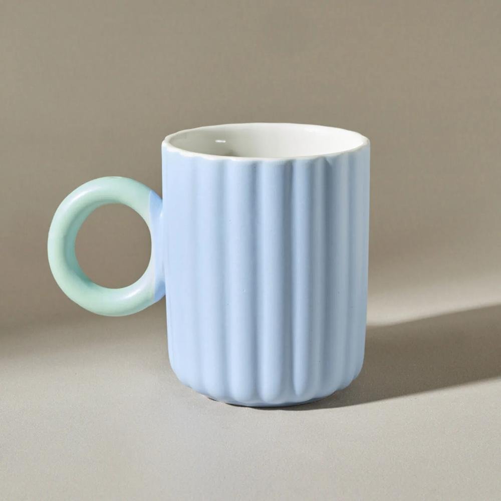 Karaca Dahlia 370 ml Mug - Blue, 153.09.01.7624