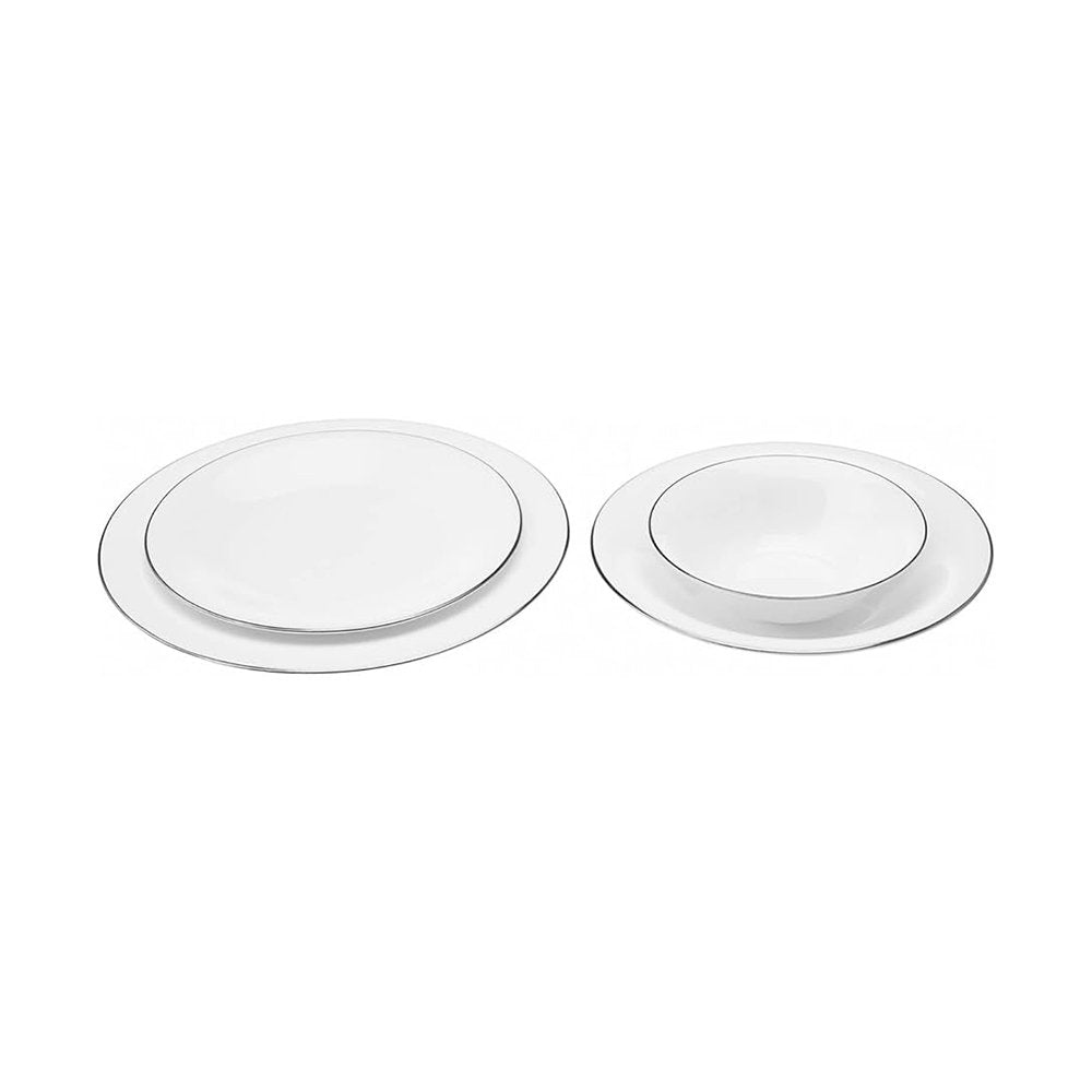 Karaca Fine Pearl Diana 24-Piece Platinum Dinner Set for 6 People, 153.03.06.5019