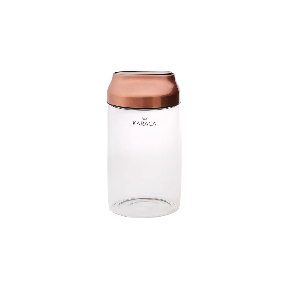 Karaca Dimple Cooper Vacuum Glass Storage Container M - 1100ML, 153.03.06.6689