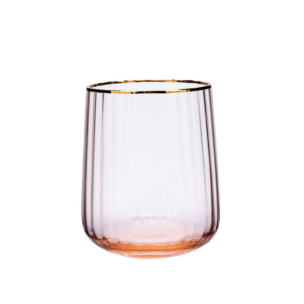 Karaca Misty Line Glass Water Cup Orange, 153.03.07.8646