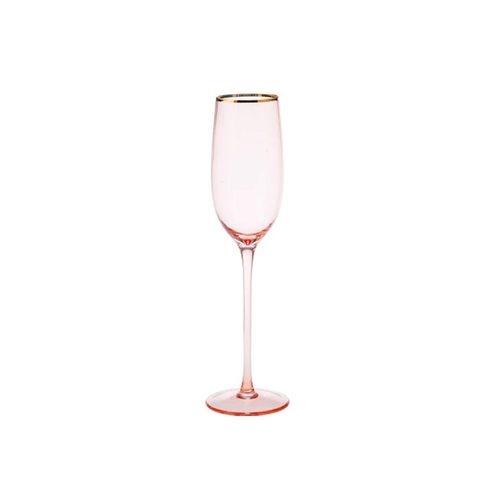 Karaca Gemma Champagne Glass Salmon 220ML, 153.03.08.1570
