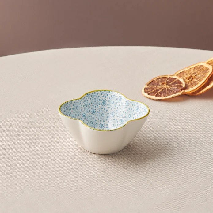 Karaca Floral Blue Clover Snack Bowl 10cm, 153.03.08.2976