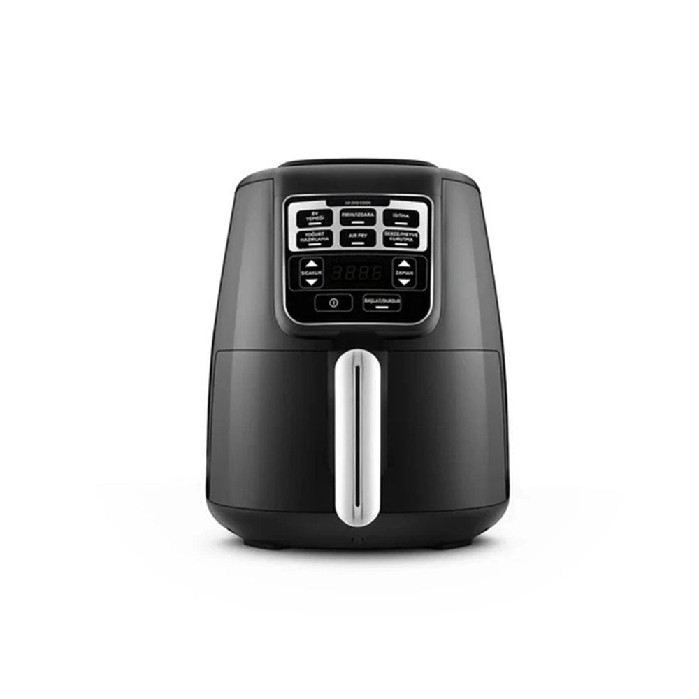 Karaca Air Pro Cook XL 4L 2-in-1 Talking Airfryer - Black Chrome, 153.03.08.3590