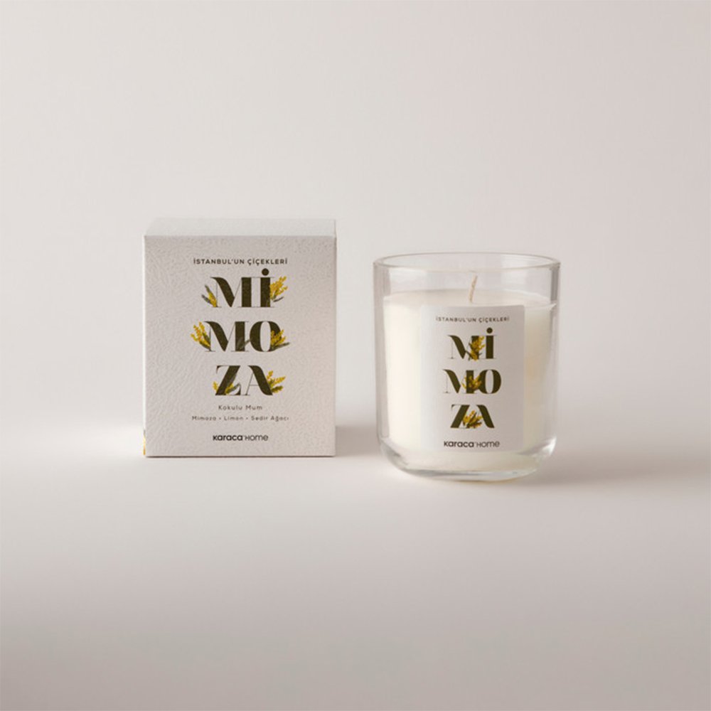 Karaca Home Flowers of Istanbul Series Mimosa Scented Candle, 153.09.01.5940
