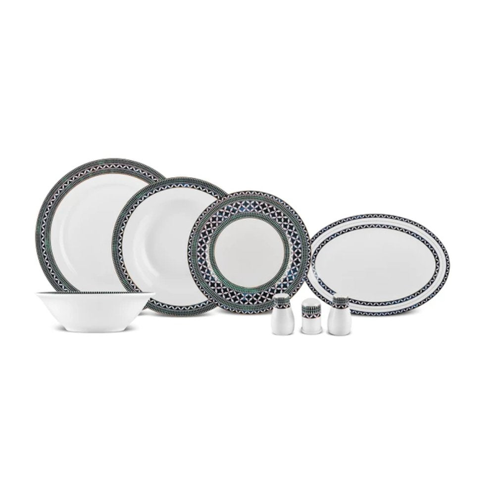Karaca Elegance Bone Cordoba 53-Piece Dinner Set for 12 People, 153.09.01.6384