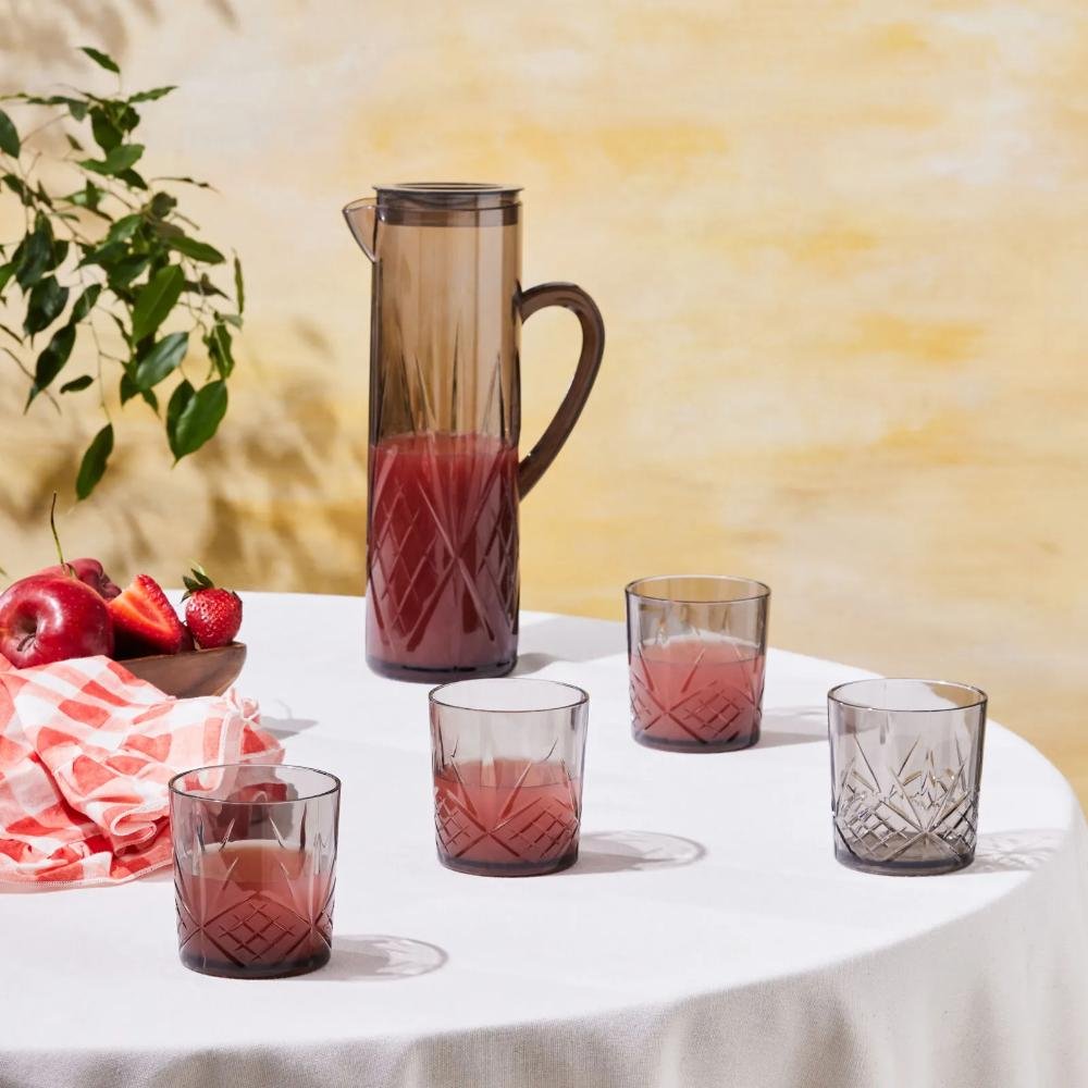 Karaca Foret 5-Piece Anthracite Acrylic Pitcher Set – 1.5 L, 153.09.01.8540