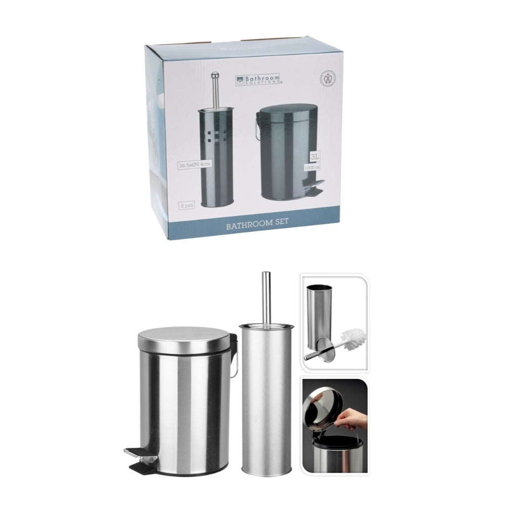 Bathroom Set Stainless Steel 2 Pcs