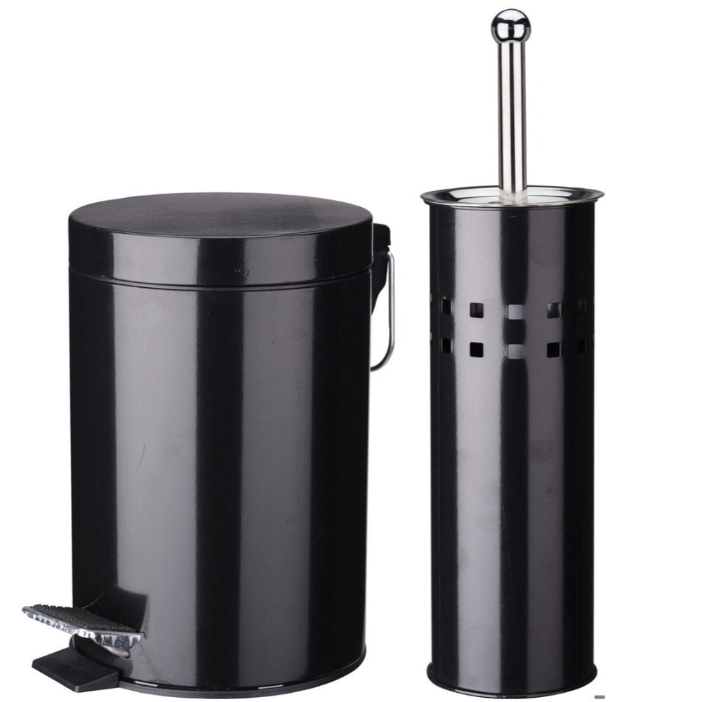 Bathroom Set 2 Pcs Pedal Bin With Brush