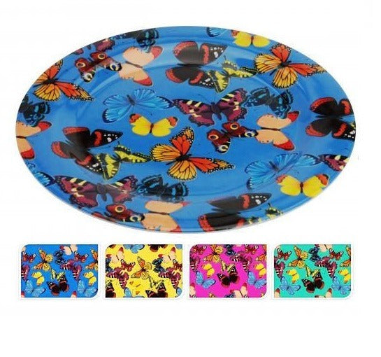 Set 4 Plates Melamine 25 Cm 4 Assorted Colors