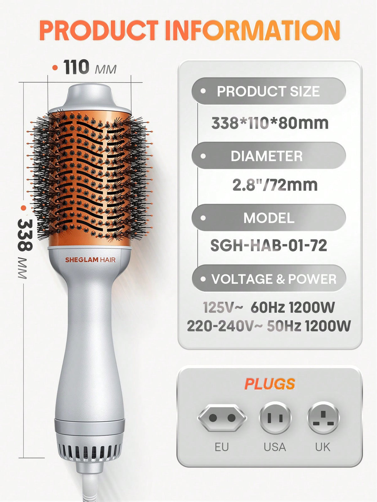 Sheglam, Hair Blowout Bliss Volumizing Hot Air Brush