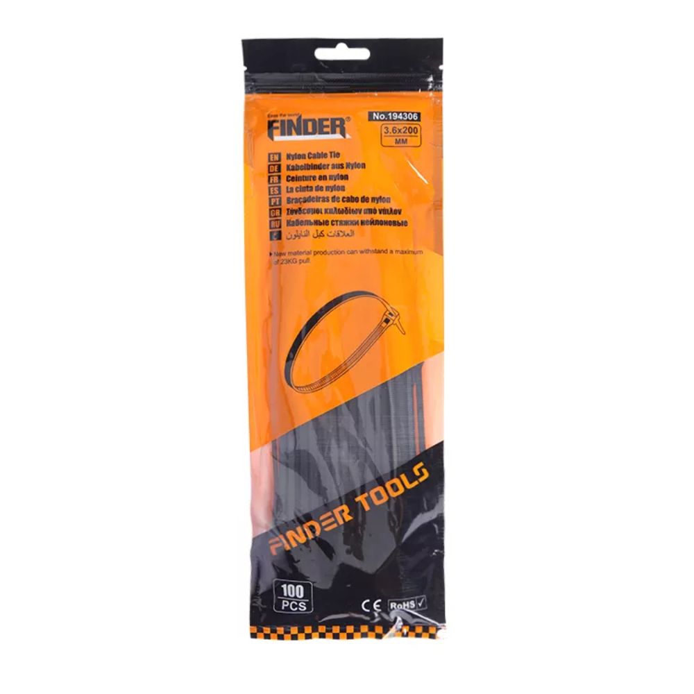 Finder, High Quality 2.5*100mm Plastic Cable Ties