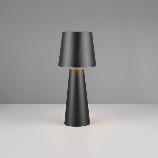 Black Metal Table Lamp 23 cm, Minimalist Design, 3 Light Levels, SK1951426