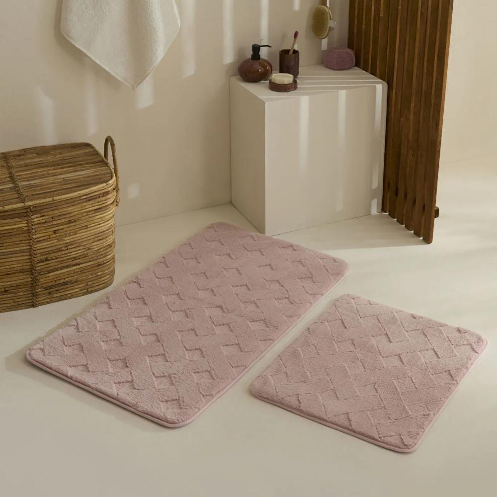 Karaca Home Karving Bathmat 2-Piece Set – Dusty Rose, 200.22.12.0121