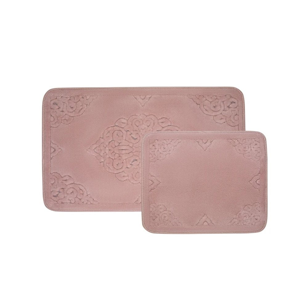Karaca Home Damila 2-Piece Bath Mat Set – Powder, 200.15.01.0269