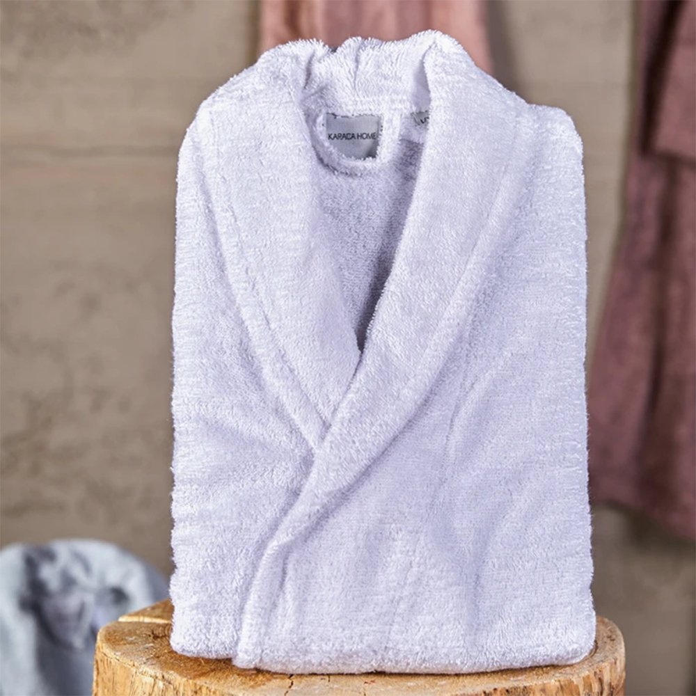 Karaca Home Charm Exclusive White Bathrobe L/XL - 100% Cotton, 200.16.01.0166