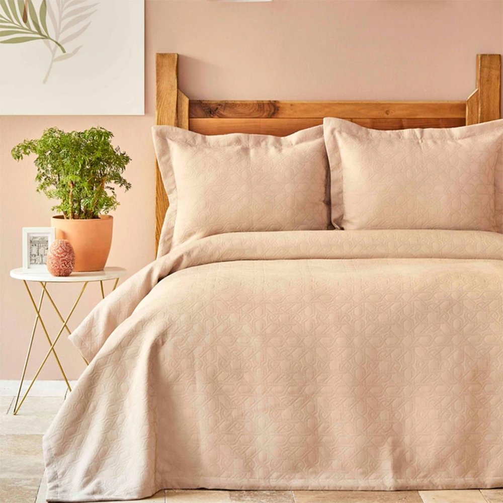 Karaca Home Back To Basic Powder Single Bedspread, 200.18.01.0082
