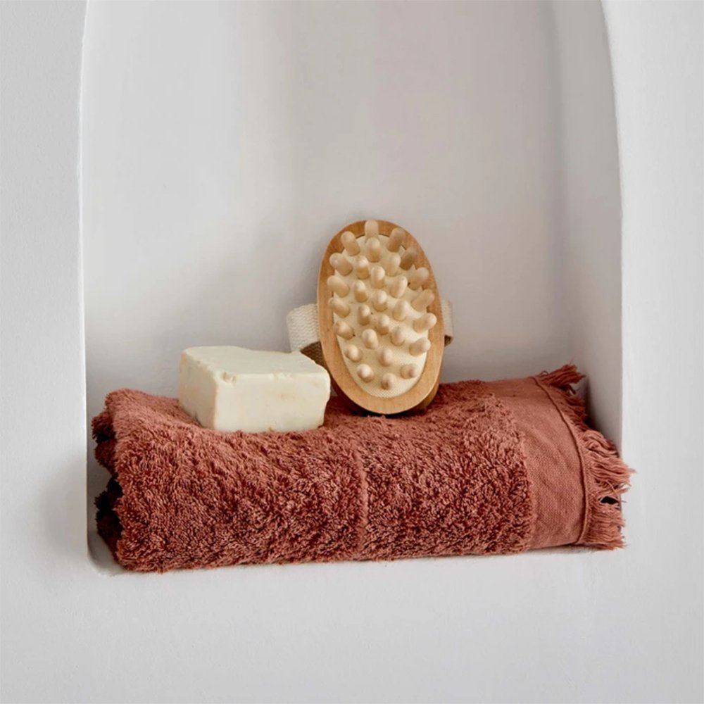 Karaca Home 4 Elements 100% Cotton Face Towels Fire 50x90cm Terracotta, 200.18.01.0723