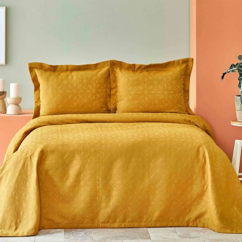 Karaca Home Back To Basic Light Mustard Single Bedspread, 200.18.01.0974
