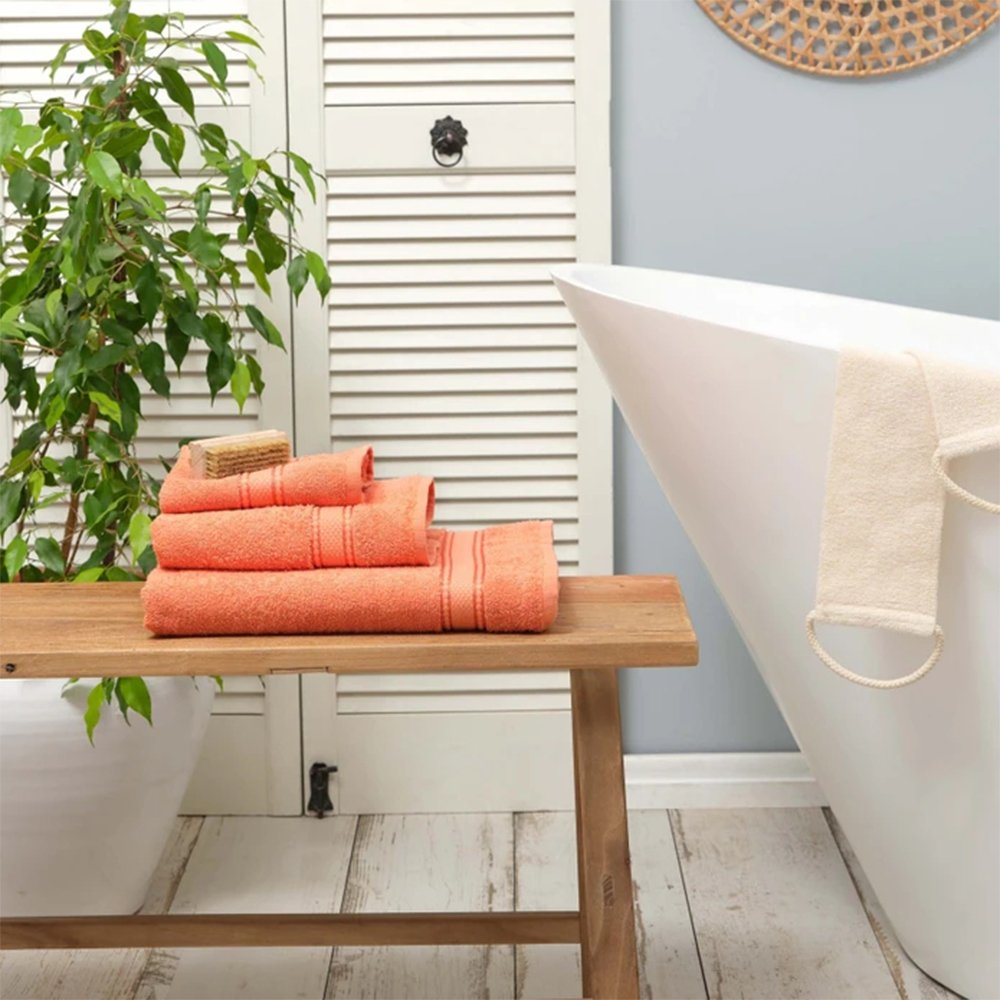 Karaca Home Daily Soft 100% Cotton Bath Towels 70x140cm Tile, 200.20.01.0233