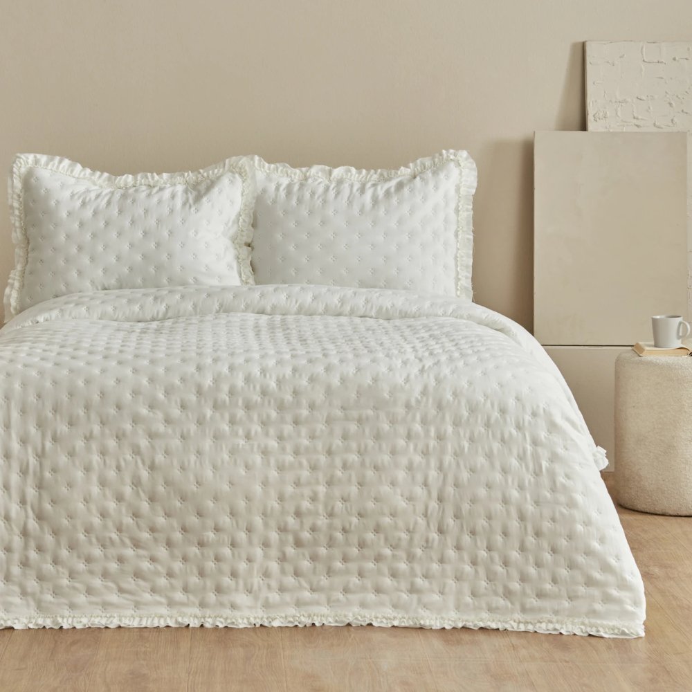 Karaca Home Viona Single Bedspread Set Ecru, 200.22.11.0396