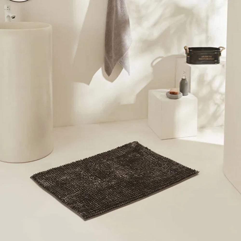 Karaca Home Jules Pasta Bathroom Mat 60x90 cm - Anthracite, 200.22.11.0494