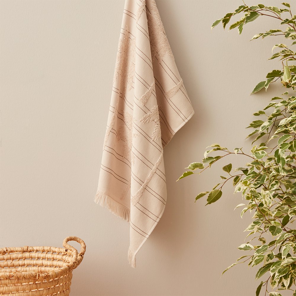 Karaca Home Denim Palm 100% Cotton Small Beach Towel 50 x 90 cm