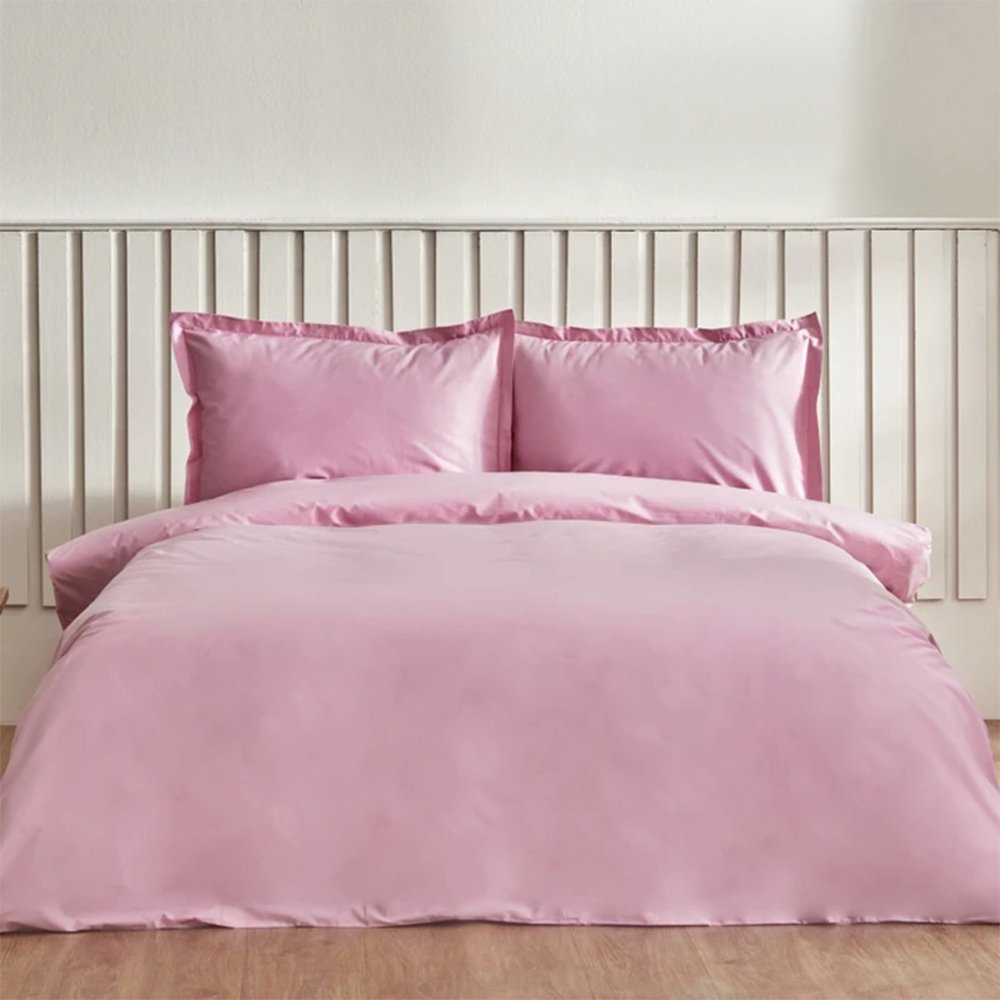 Karaca Home Cool Touch Stripe Double Duvet Cover Set 200 x 220 cm – Pink, 200.22.14.0329