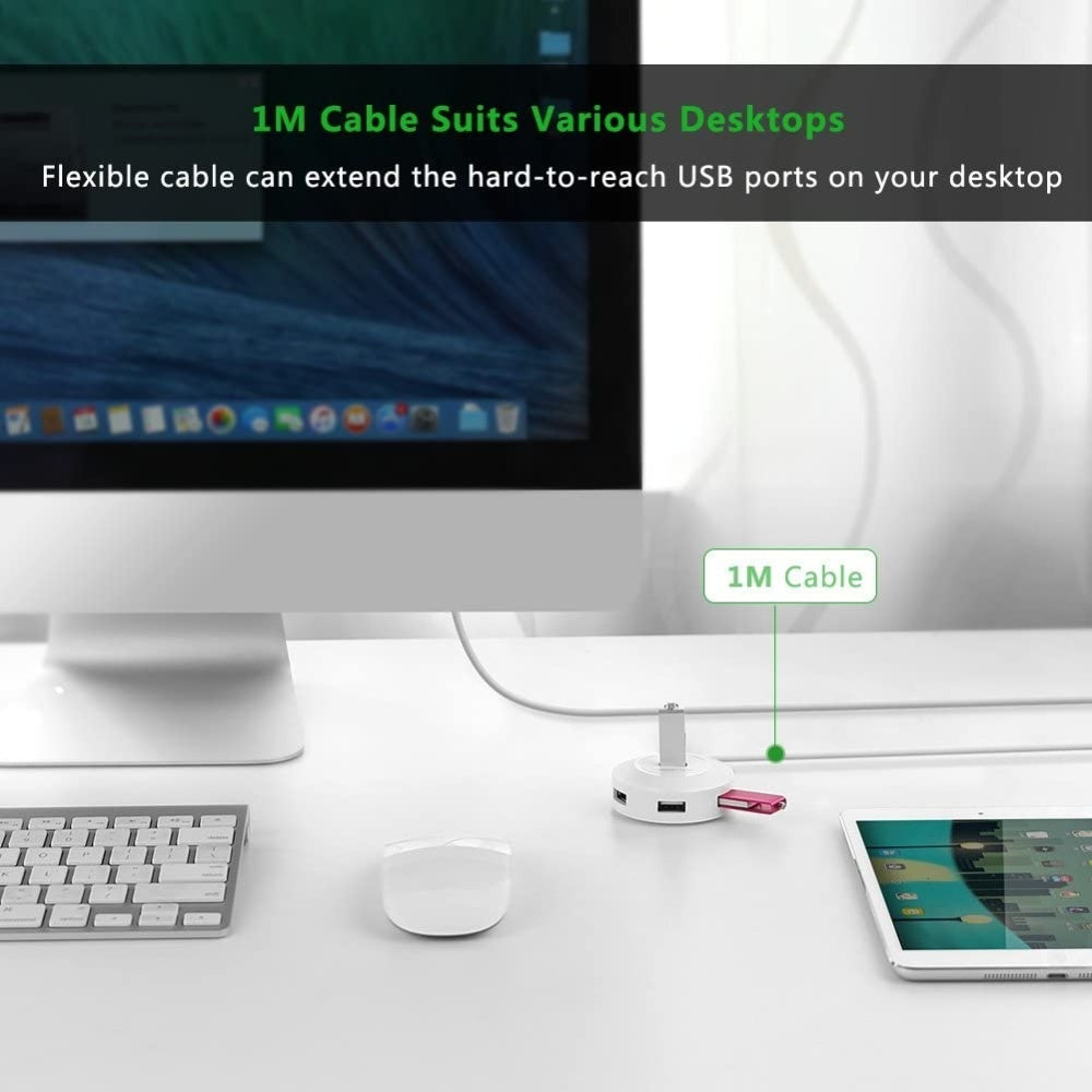Ugreen, Usb 2.0 Hub 4 Ports, 1M Cable (Data Transfer Up To 480Mbps) Ugreen Cr106 - 20270