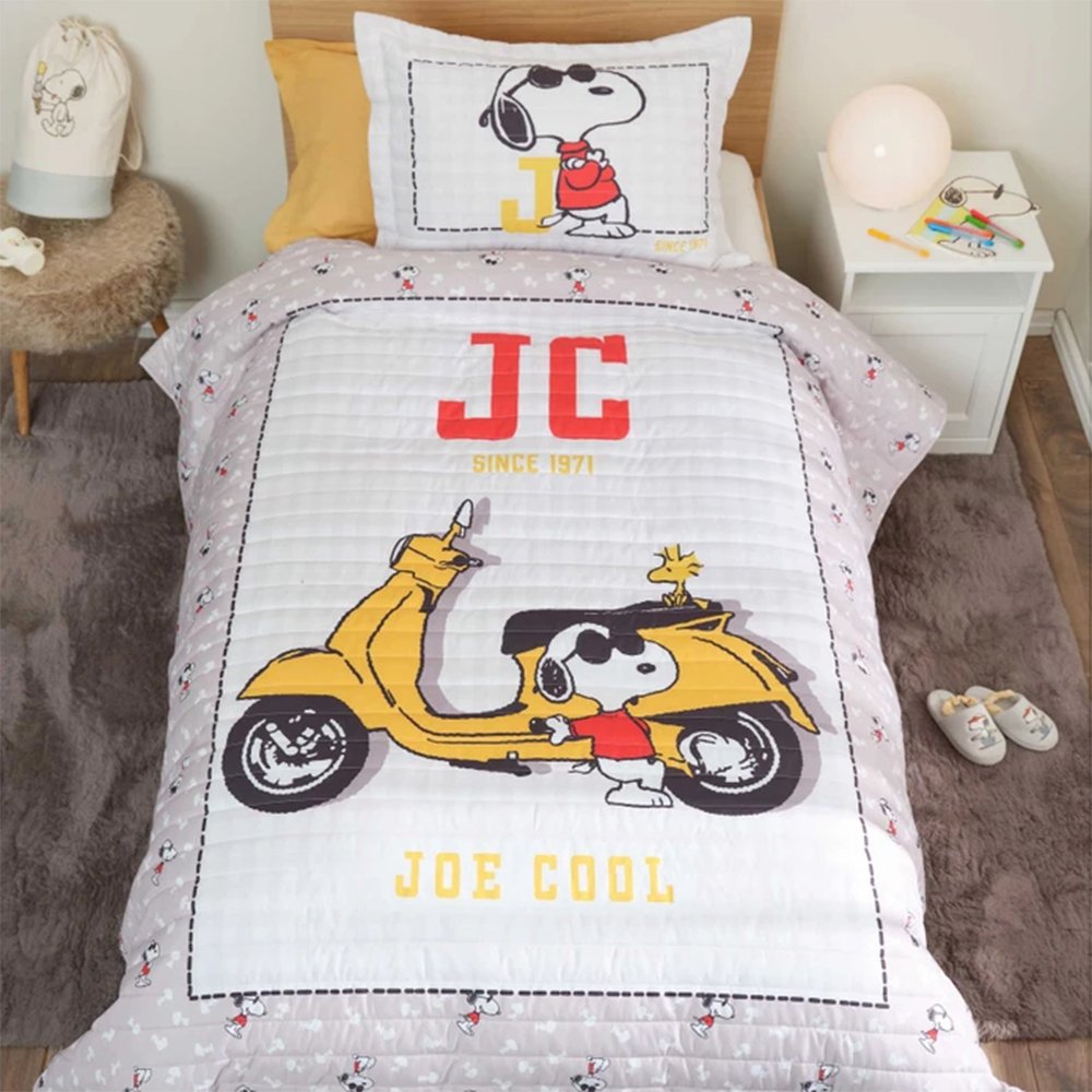 Karaca Peanuts Home Joe Cool Beige Single Bedspread, 203.01.01.0055