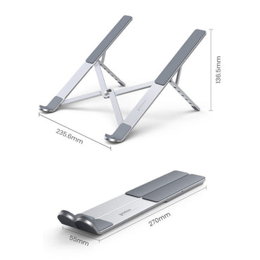 Ugreen, Aluminum Laptop Stand Riser, Multiangle, Adjustable, Foldable & Ergonomic Design + Free Pocket