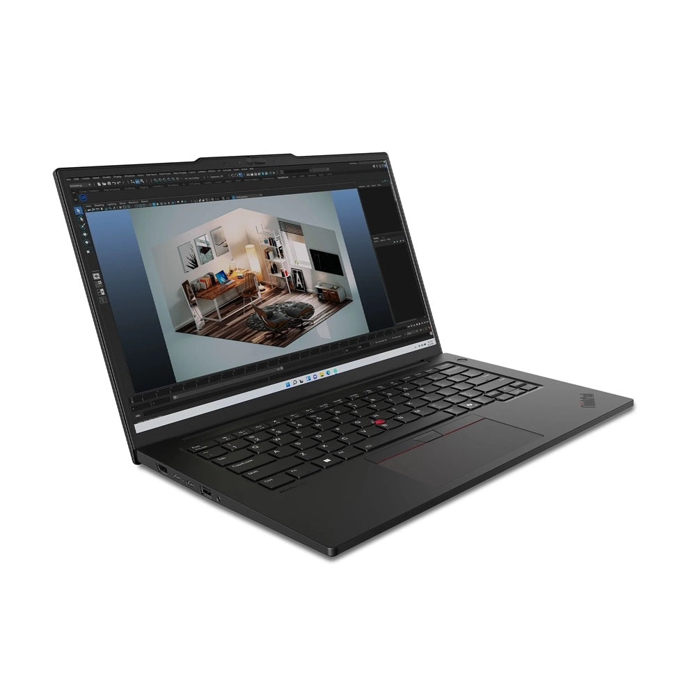 Lenovo, Thinkpad P14S, Intel Core Ultra 7 155H, 512Gb Ssd, 16Gb Ddr5, 14.5 Inch, 1920X1200, Nvidia Rtx 500 Ada 4Gb, W11P, Lan, Black, 3 Years Warranty