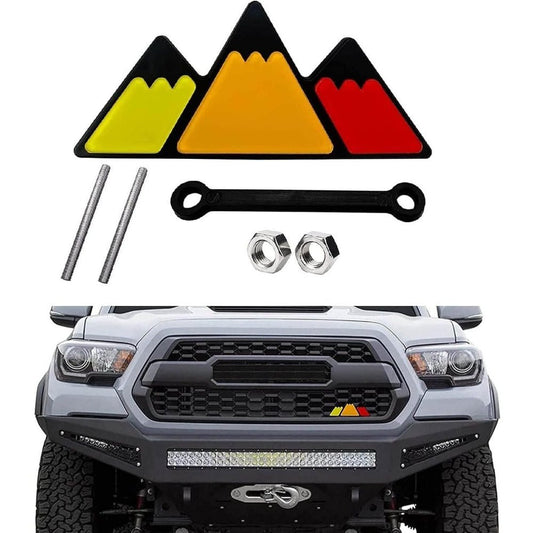 Tri-Color Grille Badge - Toyota Tacoma RAV4 Tundra 4Runner, Available in Different Colors