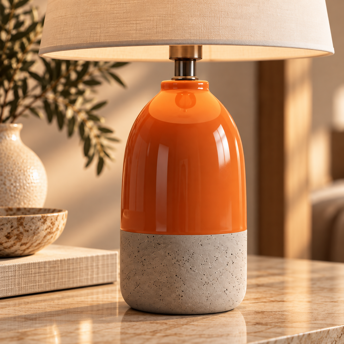 Sienna Ceramic & Stone Table Lamp | TL-030-1