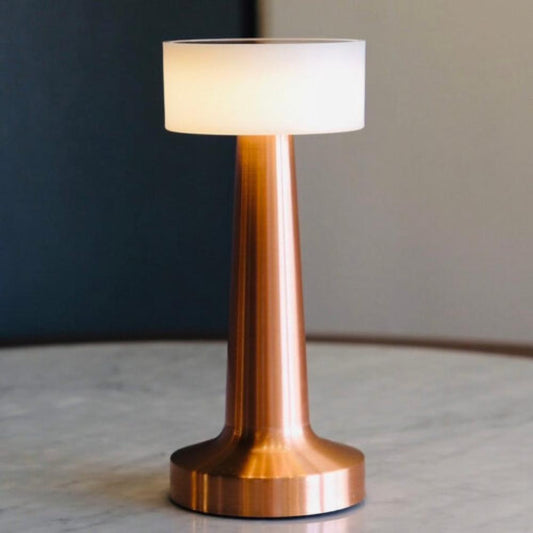 Cordless Rose Gold LED Table Lamp 21 cm, 3 Adjustable Light Levels, SK1951417